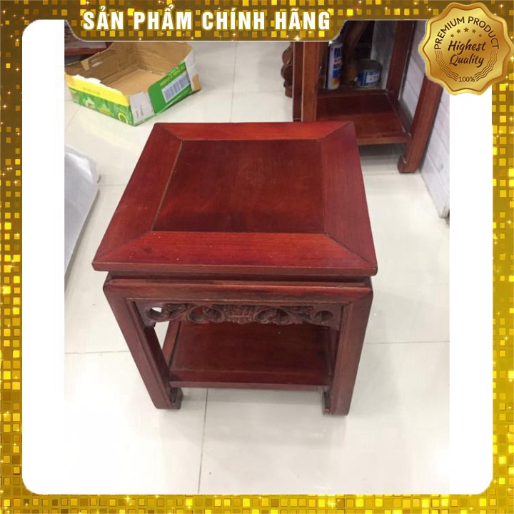 [Mỹ Nghệ Đồng Kỵ] Ghế đôn vuông mặt gỗ, mặt ghế 35cm, cao 40cm, chân có đế, thích hợp kê các chậu cây hoặc vật dụng tron