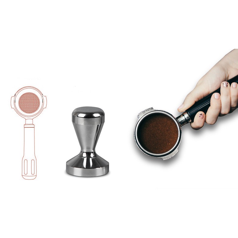 Giá sỉ Tay nén tamper cafe cà phê espresso 58mm (Inox 304 cao cấp)