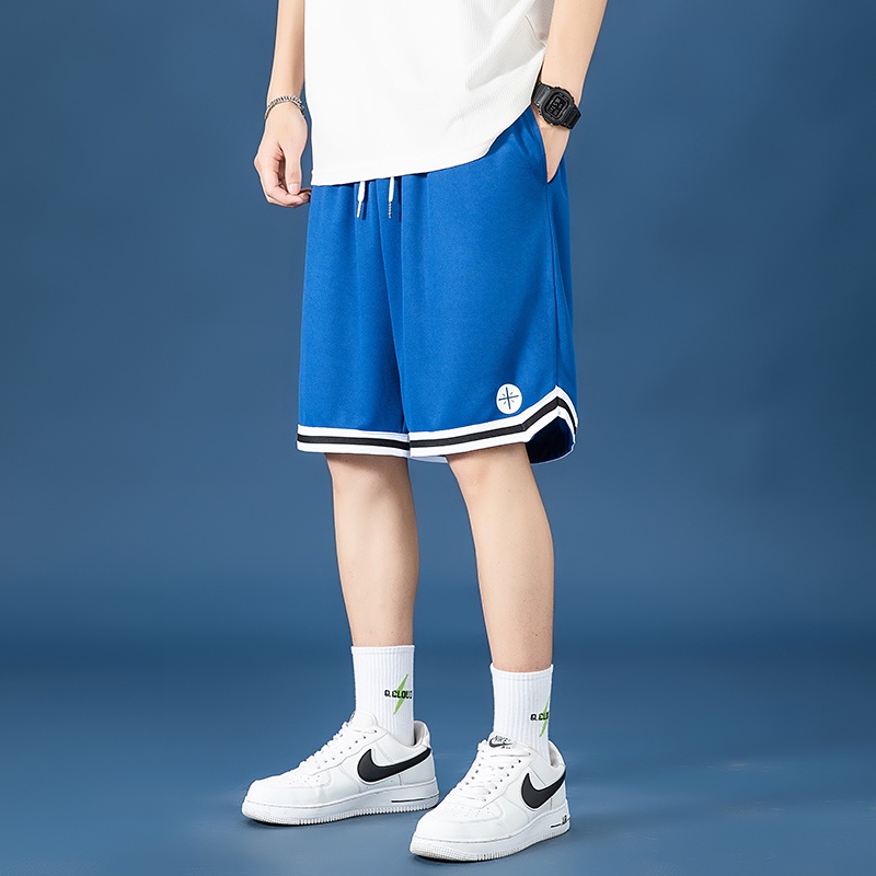 Quần Short Thể Thao Đi Biển Dáng Rộng Vải Lụa Lạnh Thời Trang Xu Hướng Cho Nam