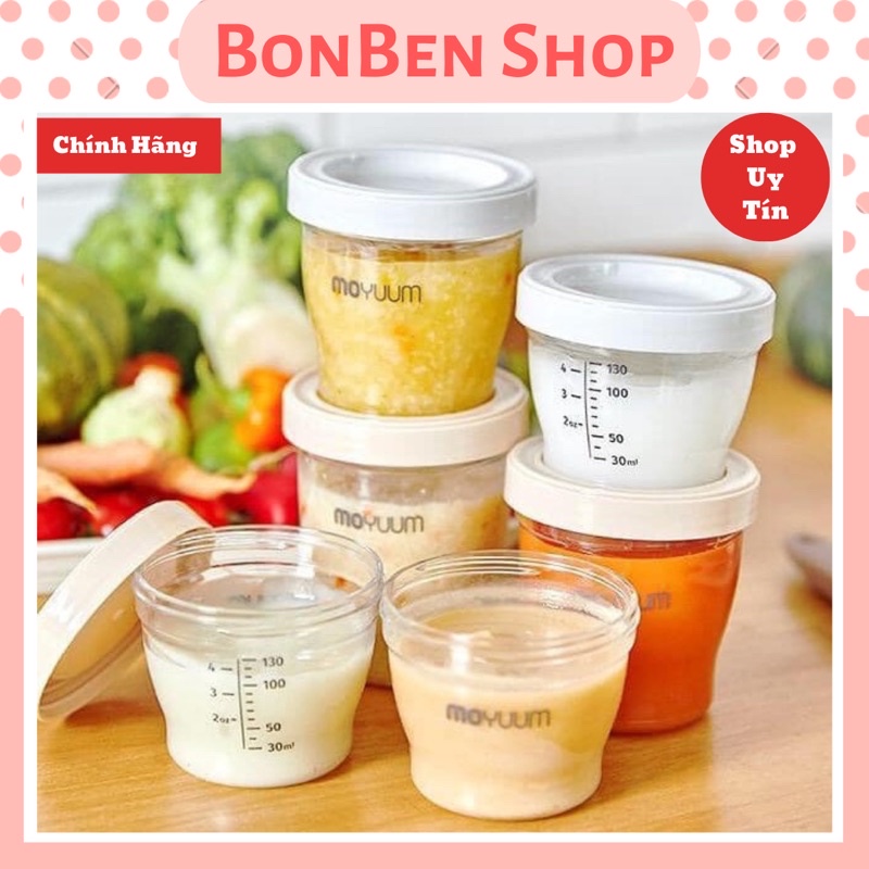 Cốc trữ sữa, đồ ăn Dặm Moyuum size 130ml 180ml 240ml