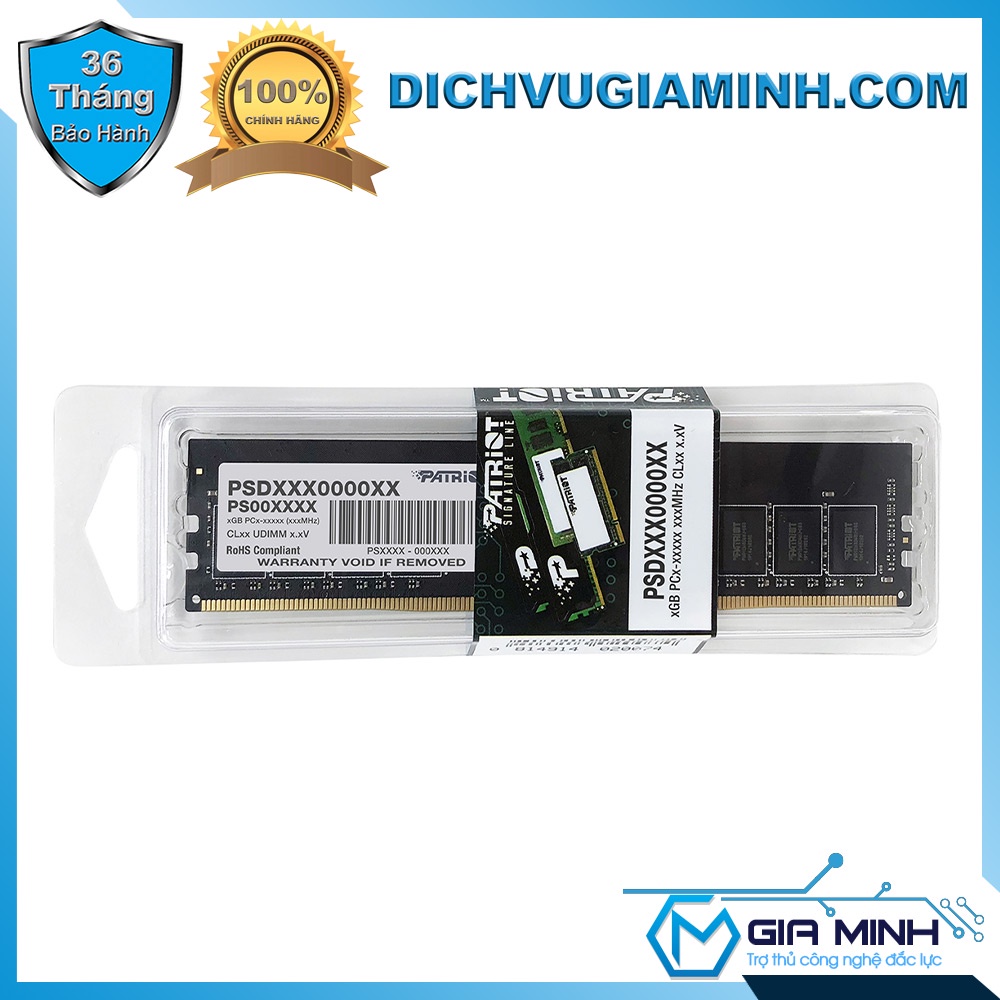 Ram Patriot Signature Line 4GB (1x4GB) – Bus 2666MHz CL19 DDR4