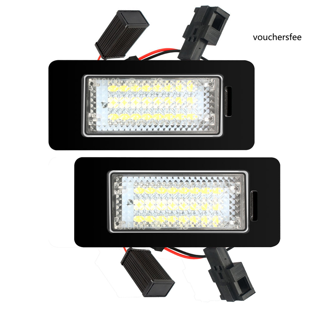 Set 2 Đèn Led Chống Thấm Nước Gắn Biển Số Xe Ô Tô Audi A1 / A4 / A6 / Q5 / Rs5 / Passat