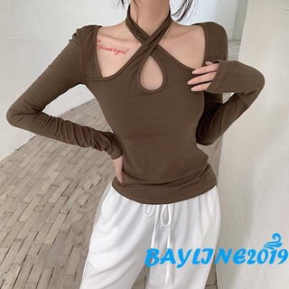 Áo kiểu tay dài hở vai xoắn chéo cổ hở ngực cực xinh , chất thun gân mềm mịn dày dặn thy