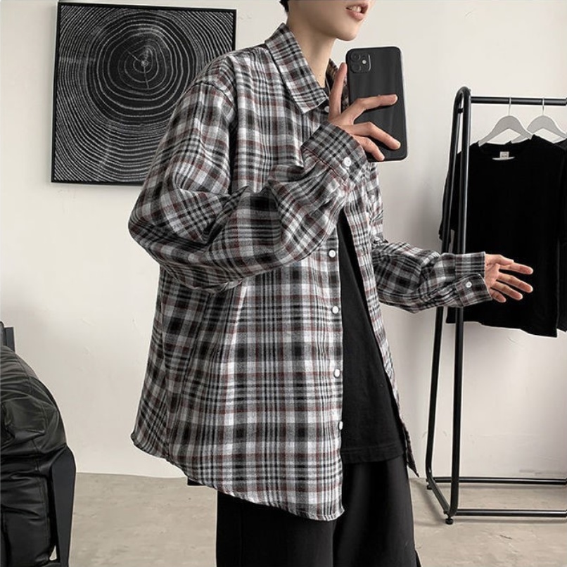 Áo Sơ Mi Nam Ngắn Tay áo sơ mi caro Kẻ Sọc Thời Trang áo sơ mi trắng bông áo sơ mi nữ form rộng chất đũi cao cấp áo đôi nam nữ