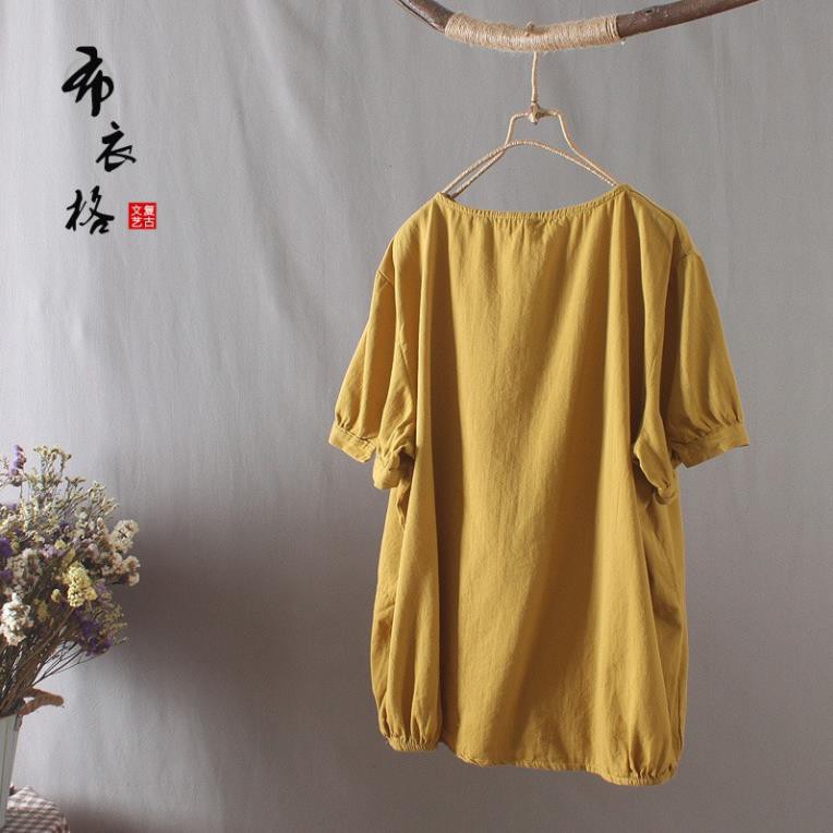 Áo kiểu nữ bigsize form rộng vải linen cao cấp nữ tính thời trang phong cách Nhật Bản Akira Store 😍