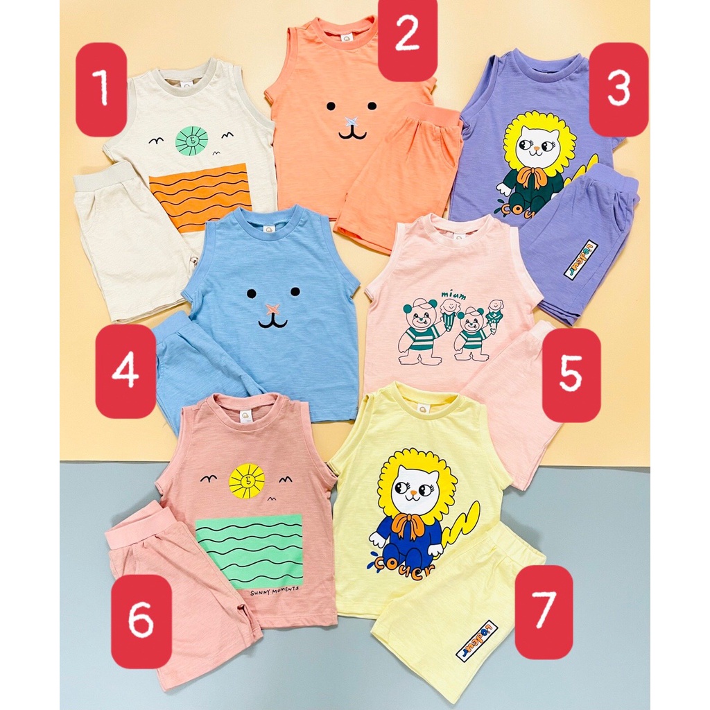 Bộ hè xuất xịn Milk Mile sát nách bé trai bé gái hình ngộ nghĩnh