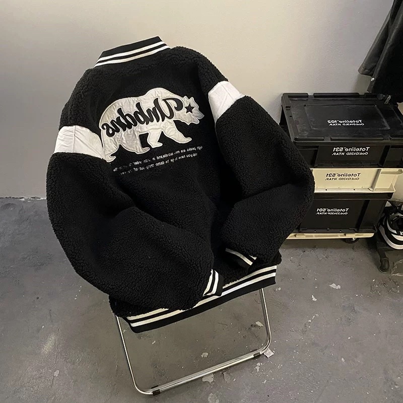 ÁO KHOÁC ĐỆM BÔNG BOMBER DẬP CHỮ NAM NỮ [ORDER TAOBAO]