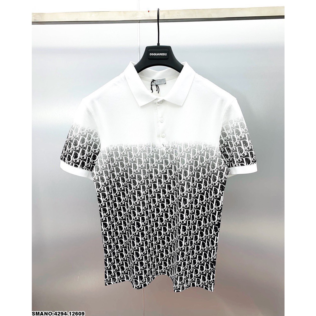 Áo thun nam polo cổ bẻ ngắn tay vải vải cotton co giãn mẫu mới nhất 2 màu trắng đen cao cấp N77 FASHION