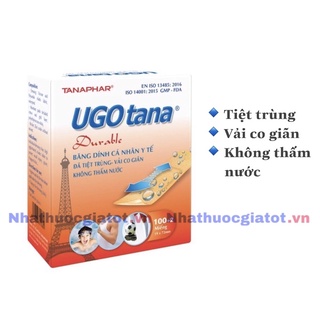 Hộp 102 miếng Băng cá nhân y tế UGOTANA - Không thấm nước, vải co giãn