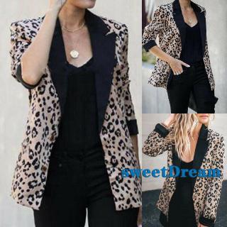 Áo khoác blazer họa tiết da báo gợi cảm cho nữ
