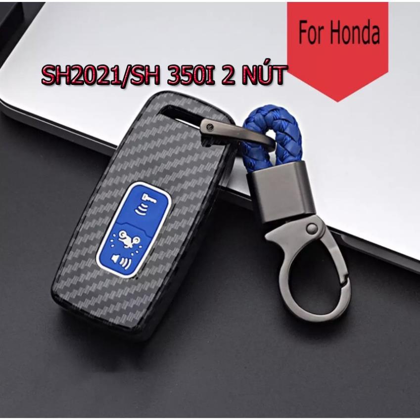 Bọc Chìa Khóa Smartkey SH 350i và SH 2021 ( 2 nút ) Ốp Carbon