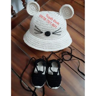 Combo giày mỹ tai mèo cho bé.
