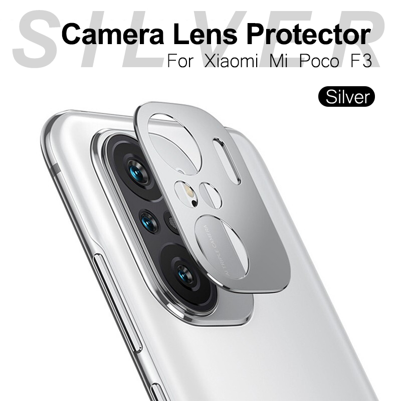 Miếng dán bảo vệ ống kính máy ảnh phía sau bằng kim loại cho Xiaomi Mi Redmi Note 10 Poco F3