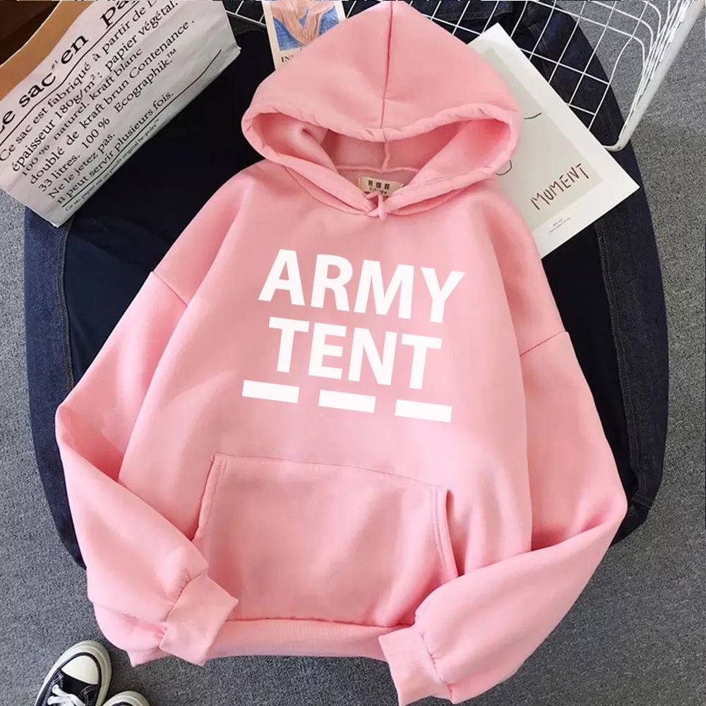 ÁO KHOÁC HOODIE NỈ UNISEX IN ARMY TENT CỰC ĐẸP PHOM DÀNH CHO NAM VÀ NỮ THỜI TRANG BB HOODIE