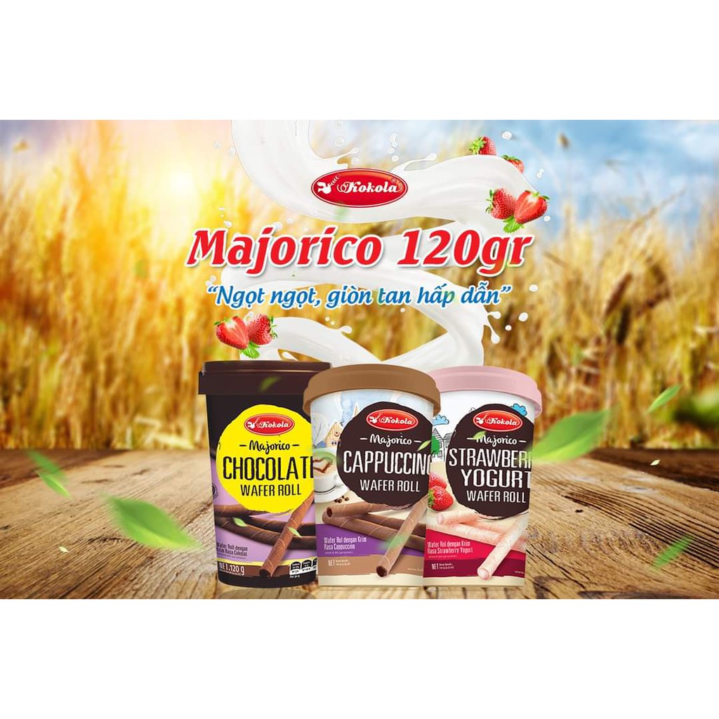 Bánh Quế Majorico Wafer Roll Kokola Hũ 120g | BigBuy360 - bigbuy360.vn