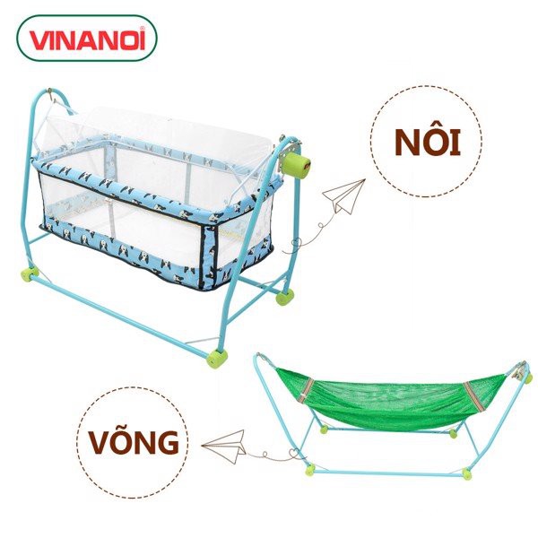 Nôi Võng Đa Năng Cho Bé 2 Trong 1 VINANOI - Vừa Làm Nôi Vừa Làm Võng Cho Bé