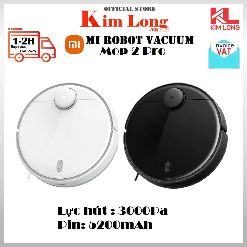 [Mã ELHA10 giảm 6% đơn 5TR] Robot máy hút bụi lau nhà Xiaomi Mop 2 Pro Robot Mi Vacuum - Bảo hành 12 tháng chính hãng