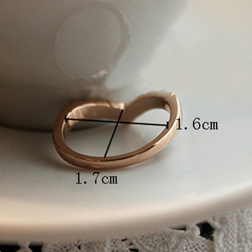 Nhẫn Cưới Hình Chữ V Đính Đá Lấp Lánh Sang Trọng Cho Nữ