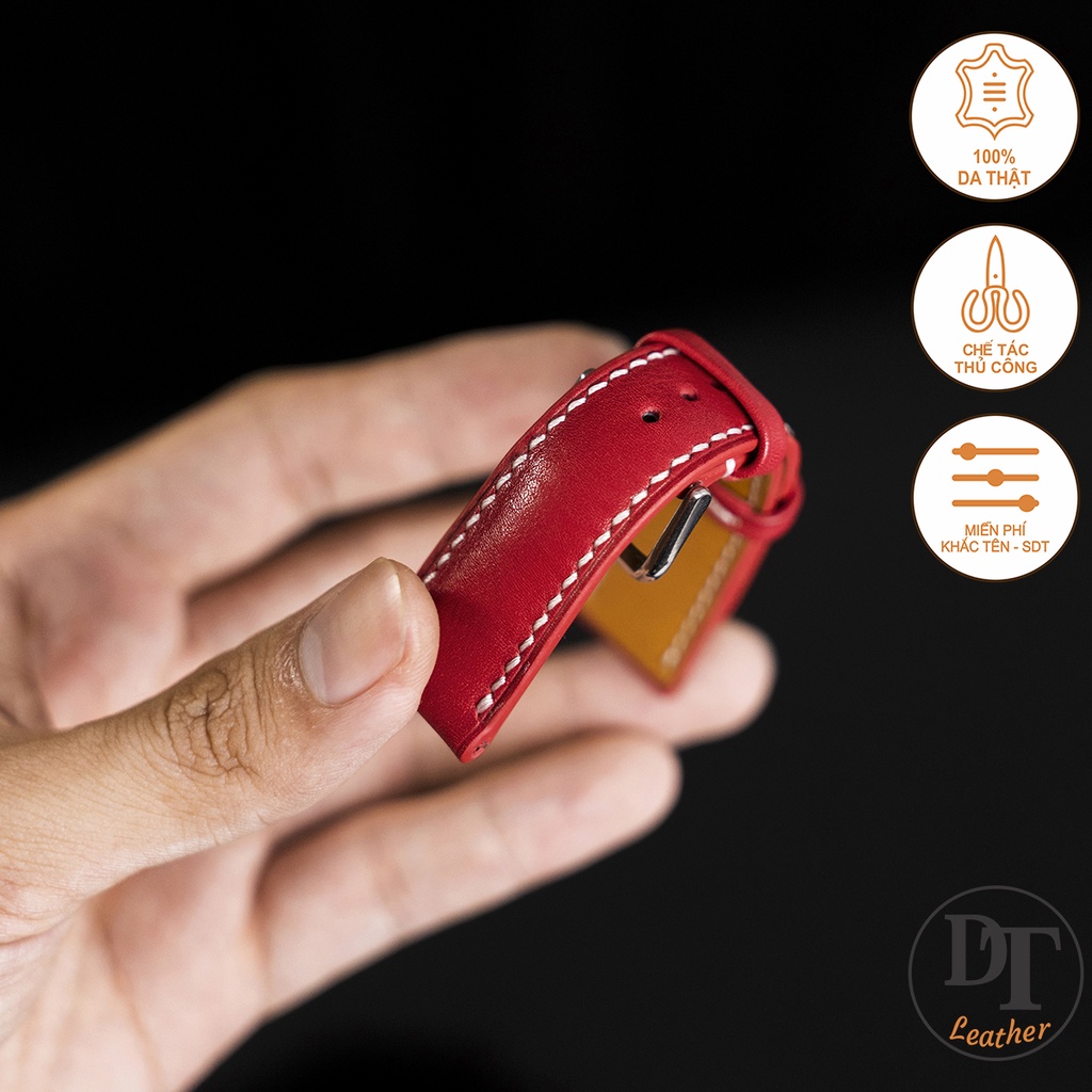 Dây da Đồng Hồ Handmade - Da Bò Cao Cấp - Chế Tác Thủ Công