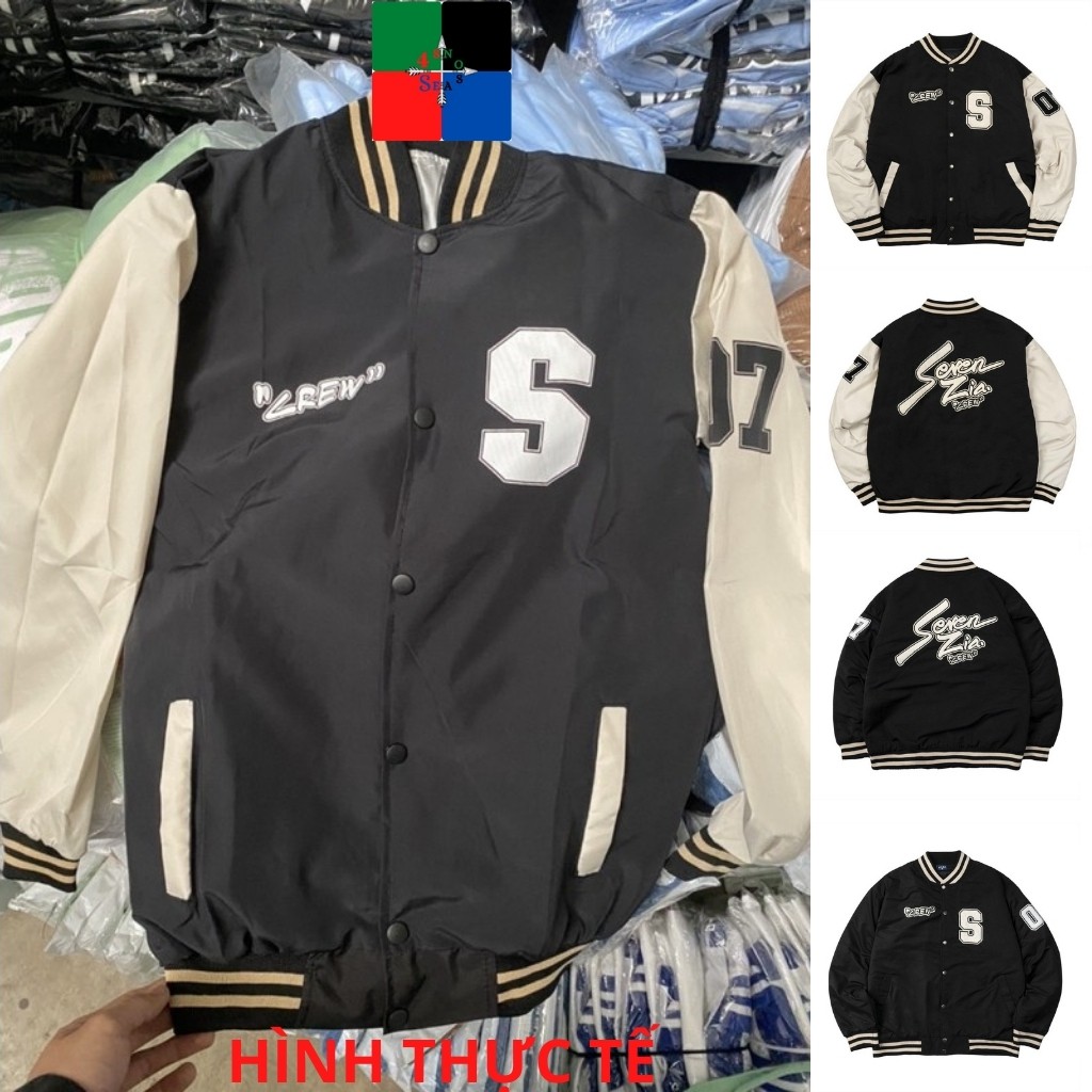 Áo bomber unisex ulzzang áo khoác dù street style nam nữ phong cách Hàn Quốc SEVENZIA 4S 2 lớp cao cấp