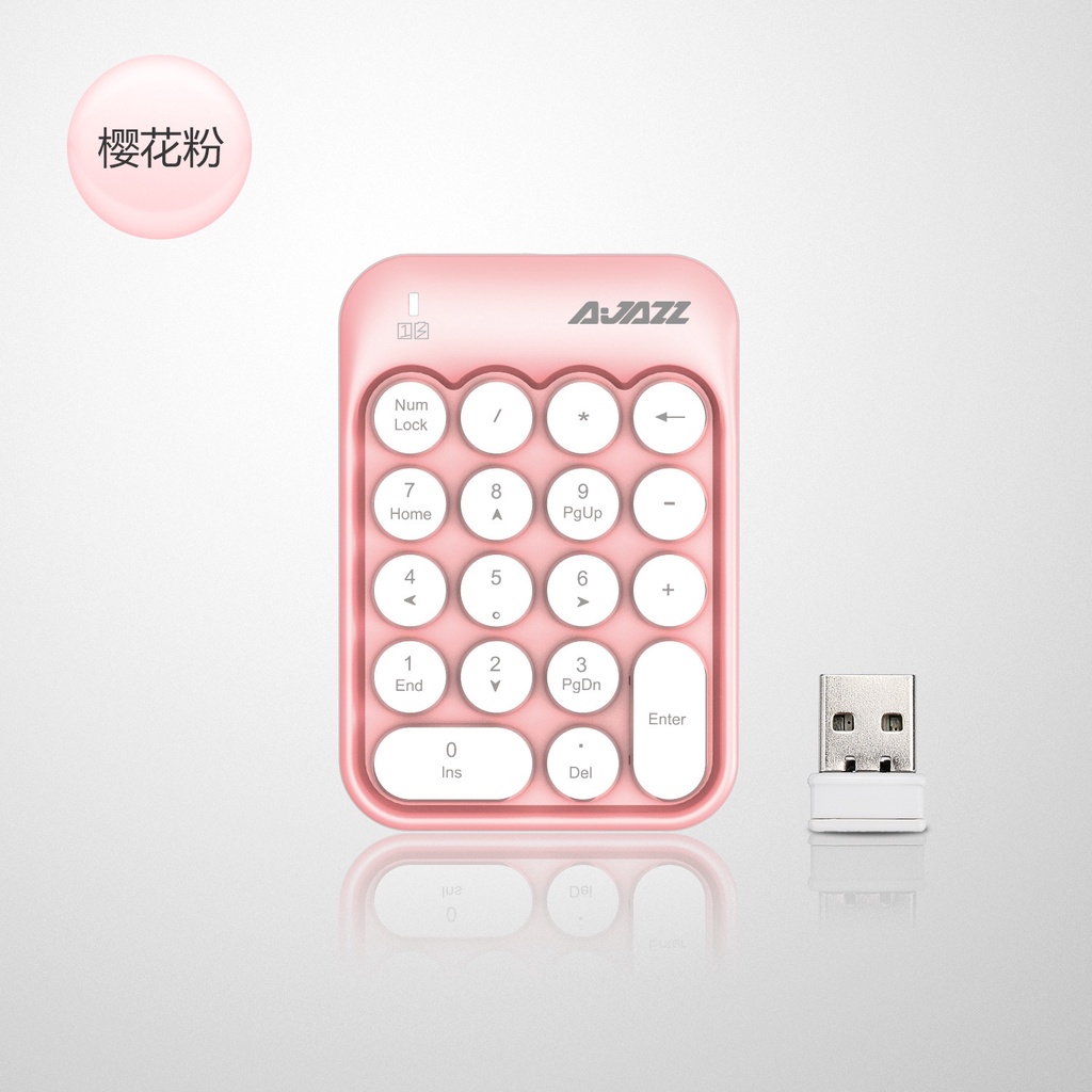 (CÓ SẴN) Bàn phím numlock không dây AJAZZ AK18 - Bàn phím số AJAZZ - Tặng kèm PIN - Bàn phím Numpad không dây