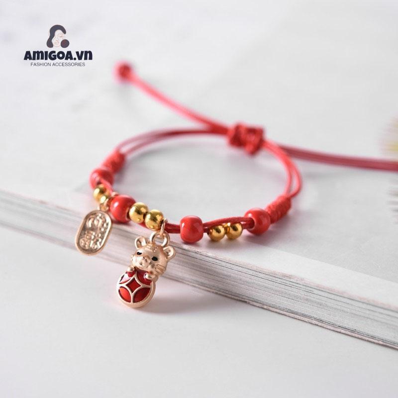 Vòng Tay Trang Sức Bằng Sứ Hình Hổ Nhỏ Phong Cách Giáng Sinh Mới 2022 Dành Cho Bạn Gái/ Học Sinh