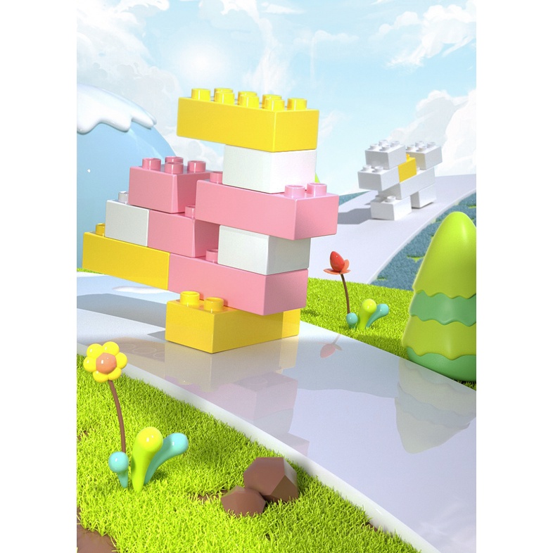 Bộ xếp hình tương thích LEGO Duplo - loại gạch lớn của GoRock