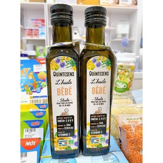 Dầu ăn dặm hữu cơ QUINTESENS BéBé Pháp 250ml