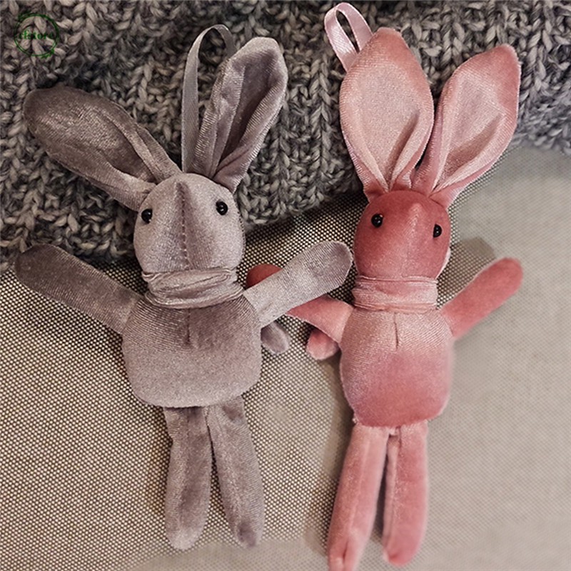 1 Móc Khóa Hình Thỏ Nhồi Bông Đáng Yêu Kích Thước 20cm