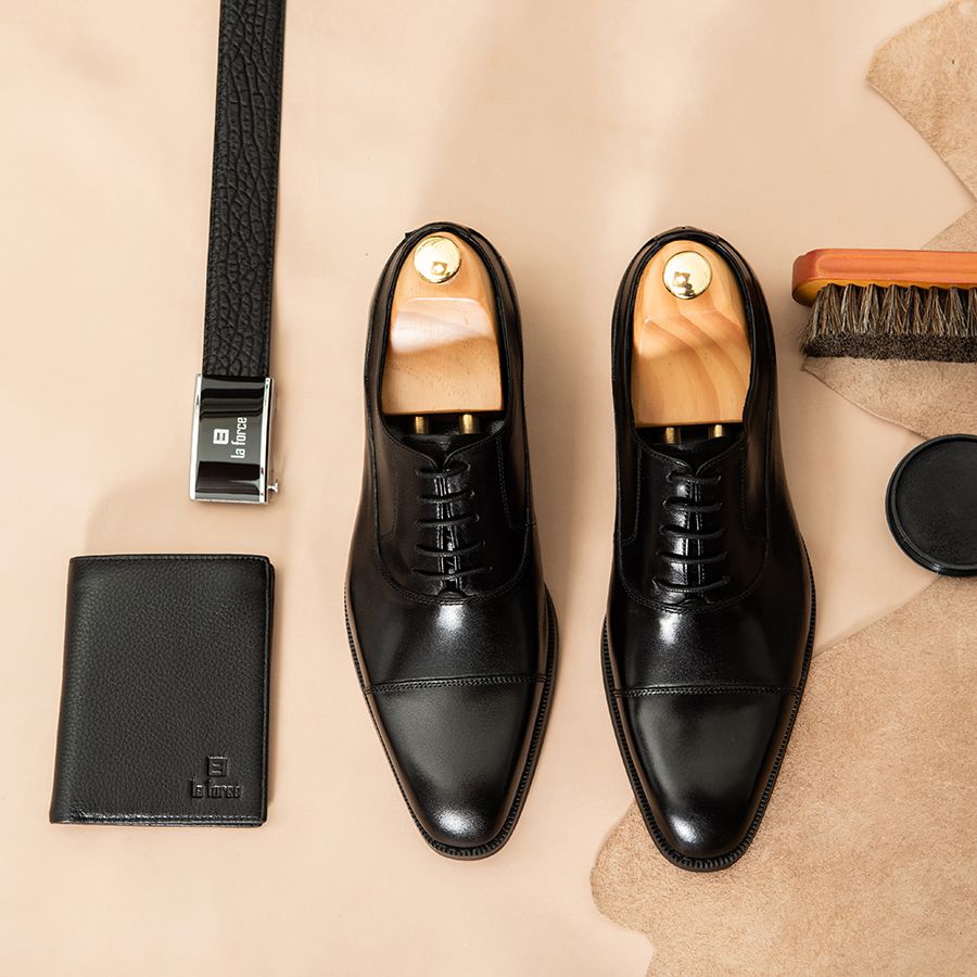 Giày Oxford Nam LAFORCE Mũi Nhọn GNLAJD6537-157-D Tặng Tất Nam Cao Cấp