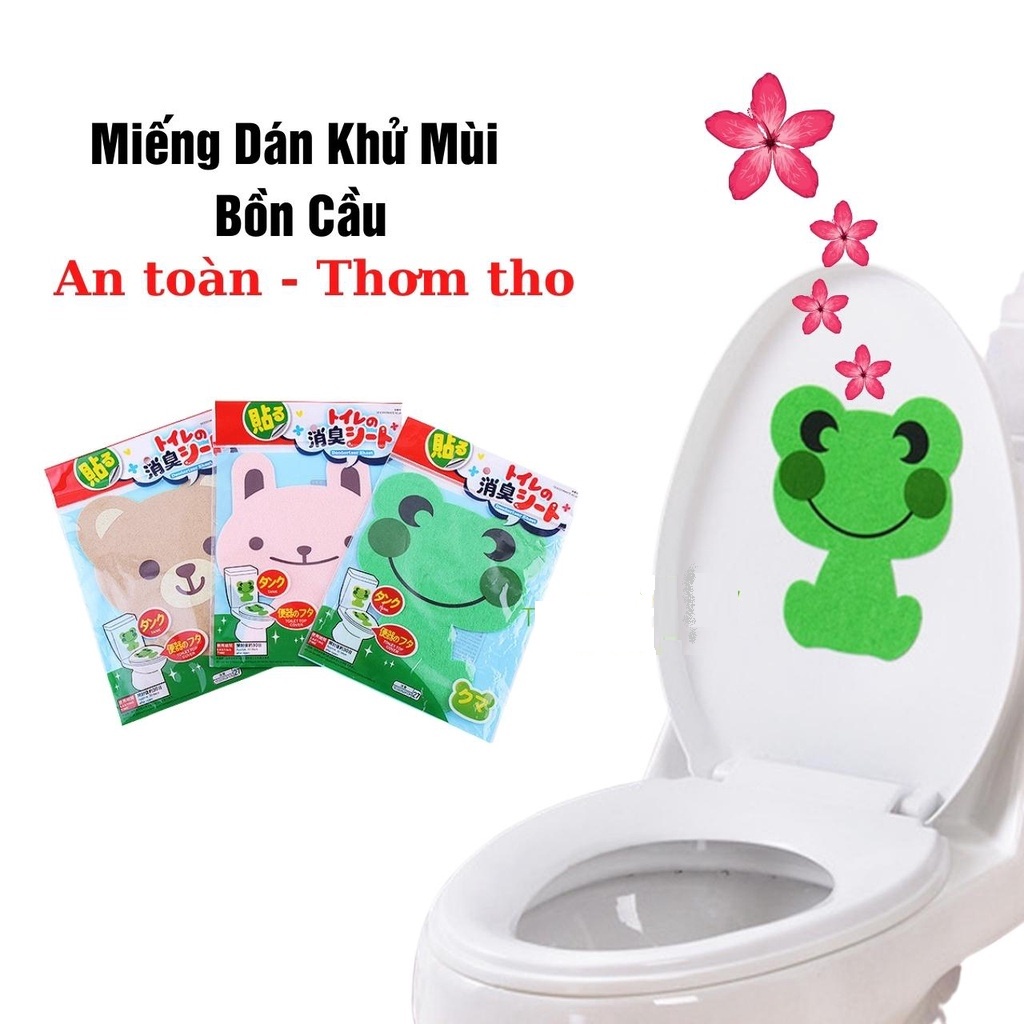 Miếng dán bồn cầu, toilet khử mùi hôi, hình thù ngộ nghĩnh dễ dàng vệ sinh - Soleil Home