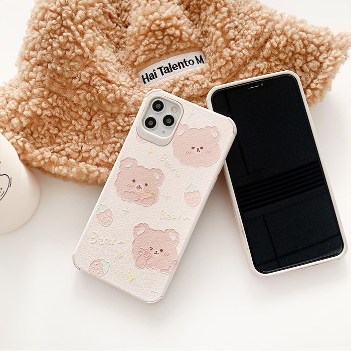 Ốp lưng iphone Gấu lông xù da viền chống va đập 5/5s/6/6plus/6s/6splus/7/7plus/8/8plus/x/xr/xs/11/12/pro/max/plus/promax | BigBuy360 - bigbuy360.vn