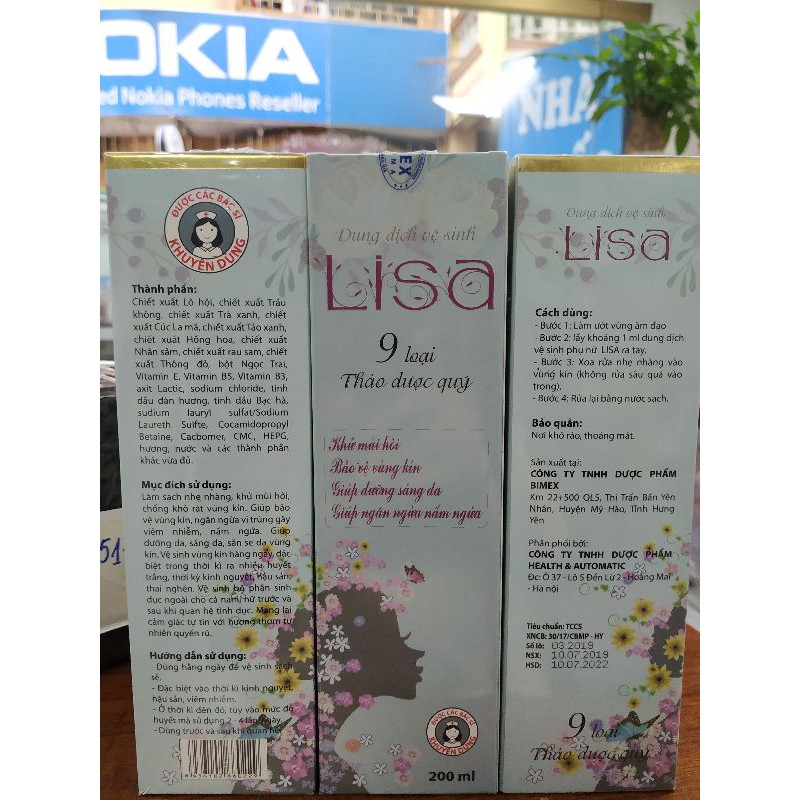 Combo 2lọ Dung dịch vệ sinh phụ nữ Lisa 200ml - Đã có mẫu mới Collagen+