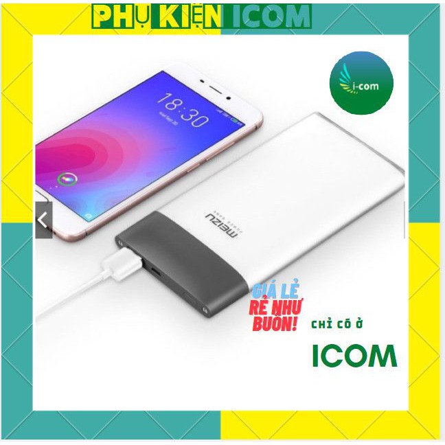 Sạc dự phòng 10000mAh Meizu Chính Hãng (BH 12 Tháng  ) - Phụ Kiện Icom #phukienicom (SDP021)