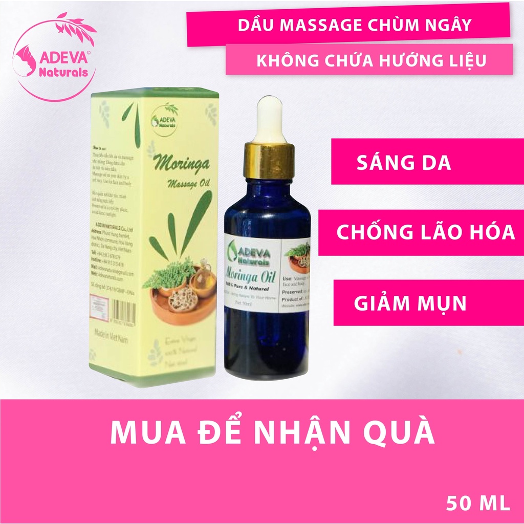 Dầu massage Chùm ngây - FREESHIP - cung cấp độ ẩm cho da căng mịn - Adeva Noni 50 ml