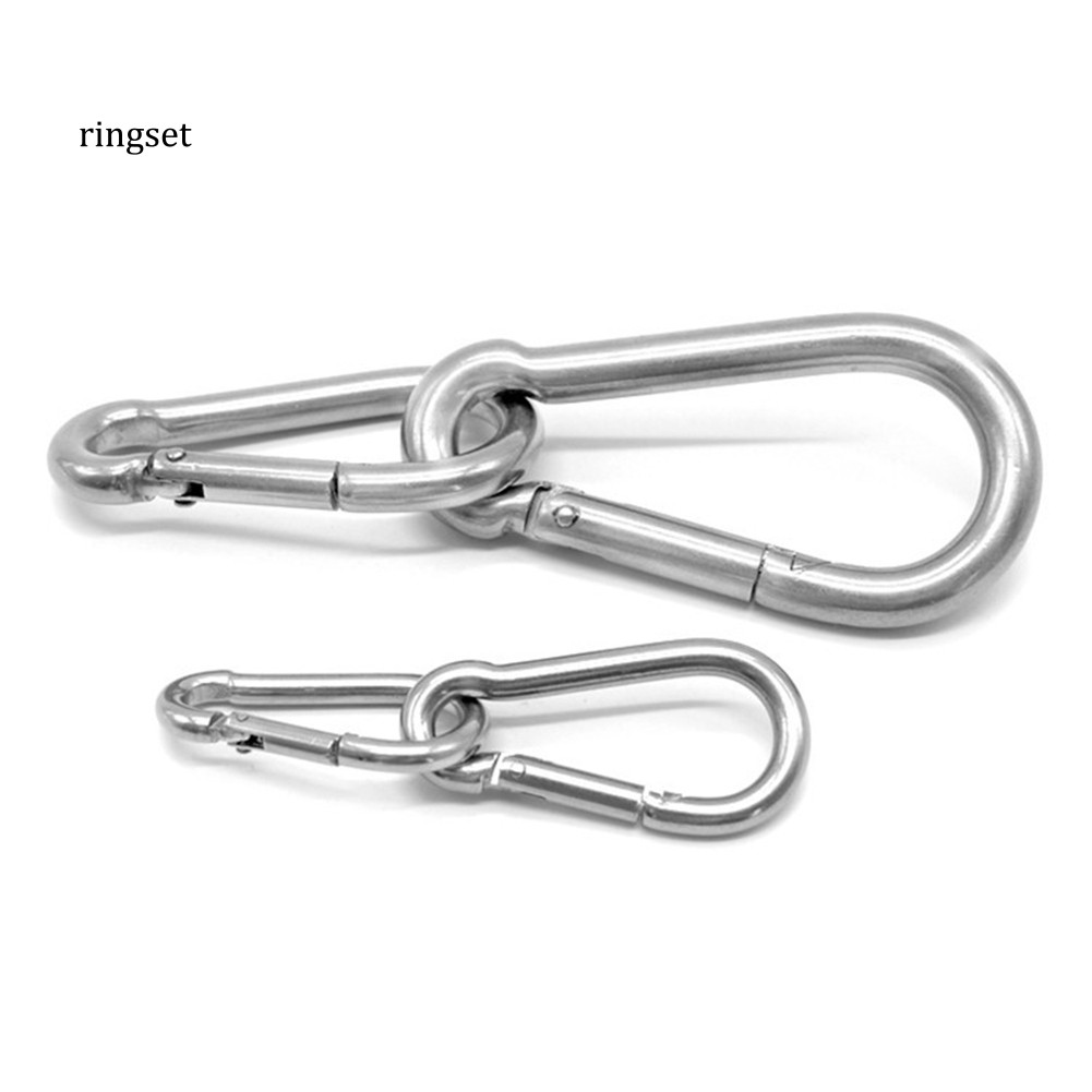 Móc khoá chữ D mini bằng thép không gỉ
