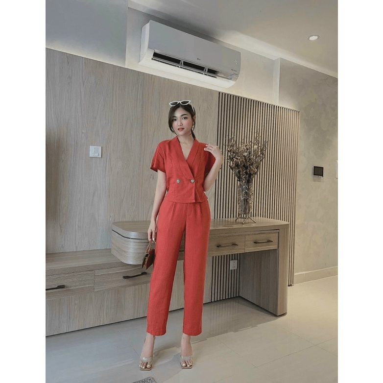 SÉT BỘ NỮ DÀI CHẤT TUYẾT MƯA GIẢ VEST SANG CHẢNH PU