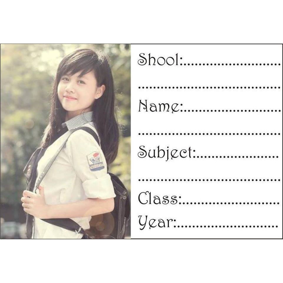 Nhãn Vở In Hình Theo Yêu Cầu