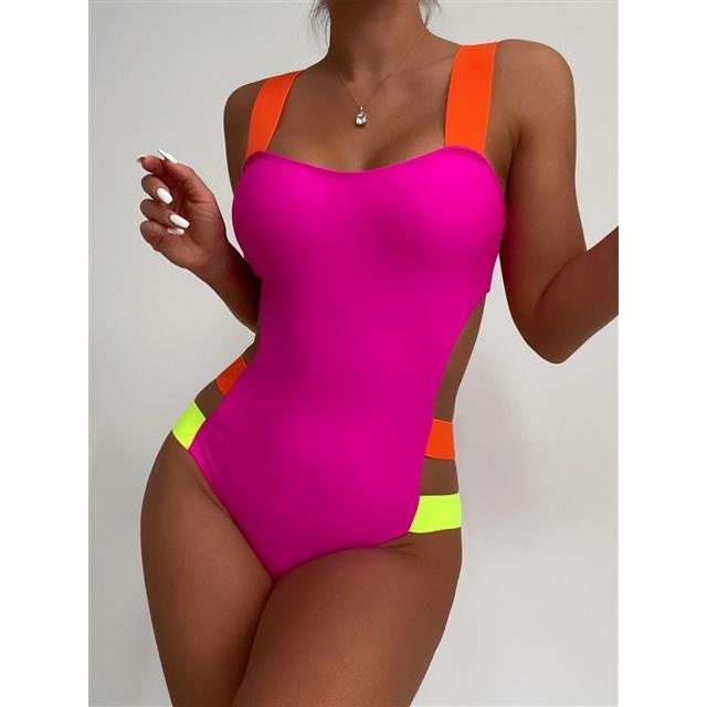 Bikini Một Mảnh Màu Đỏ Hồng Cho Nữ