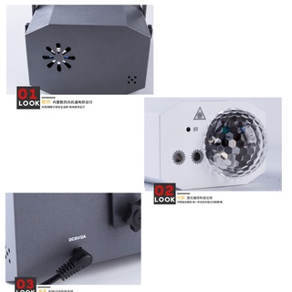 Đèn LED nháy theo nhạc kết hợp laser flash có điều khiển - đèn phòng bay chiếu ánh sáng laser