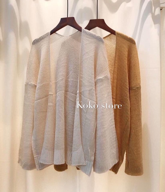 CÓ SẴN_Áo khoác Cardigan len mỏng Ulzzang