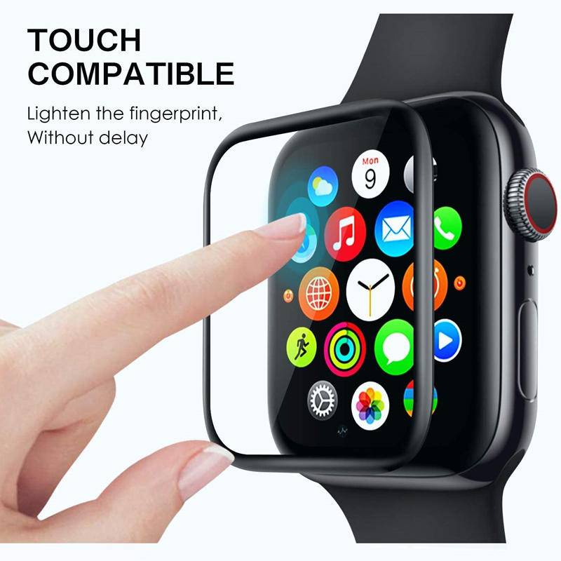 Kính cường lực 3D bảo vệ màn hình đồng hồ Apple Watch 7 6 SE 5 45mm 41mm 40mm 44mm không thấm nước cho iwatch 3 2 1 38mm 42mm