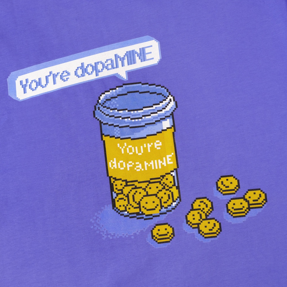 Áo phông unisex oversized Dopamine màu tím AWOL