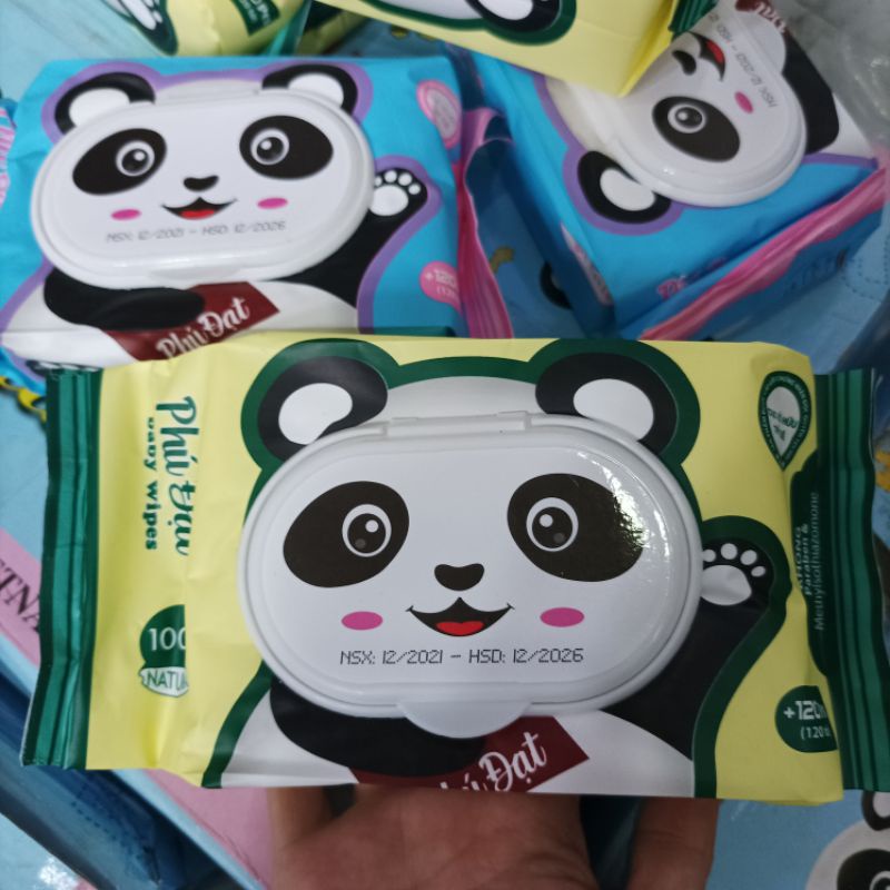 Khăn giấy Ướt Phú Đạt Thiên Phúc Hình Gấu Gói 120 Tờ Chính Hãng