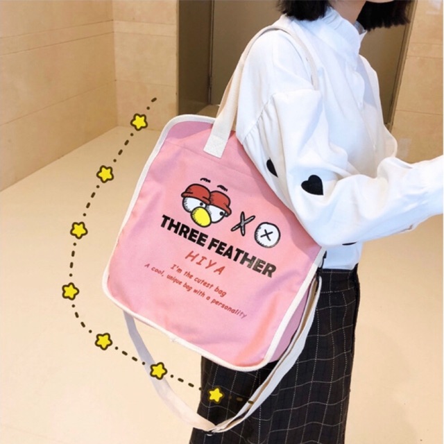 Túi tote vải threefeather B27