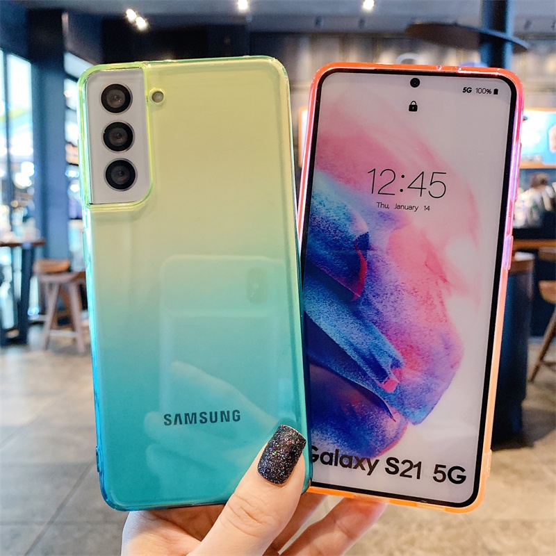Ốp Điện Thoại Màu Gradient Cho Samsung Galaxy Note 20 S21 S20 Fe Ultra S10 Plus A72 A52 A71 A51 A70 A50