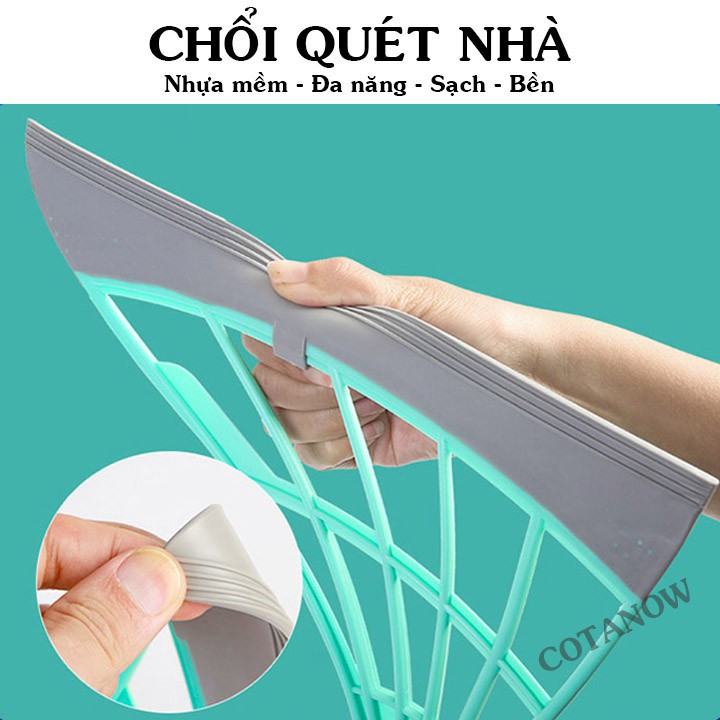 Chổi Quét Bụi Silicone 2 Trong 1 Đa Năng Có Thể Gấp Gọn Tiện Dụng