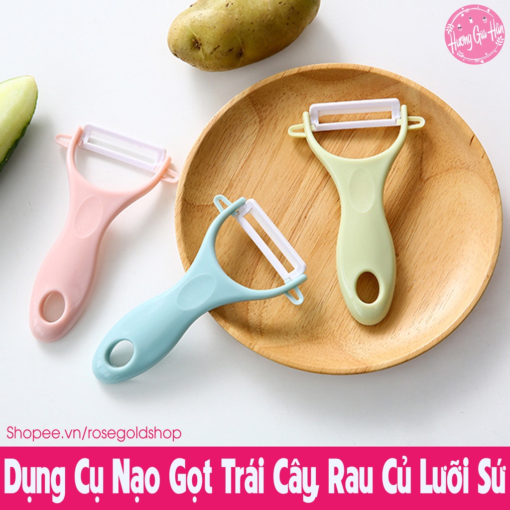 Dụng Cụ Nạo Gọt Trái Cây, Rau Củ Lưỡi Sứ Chống Đứt Tay