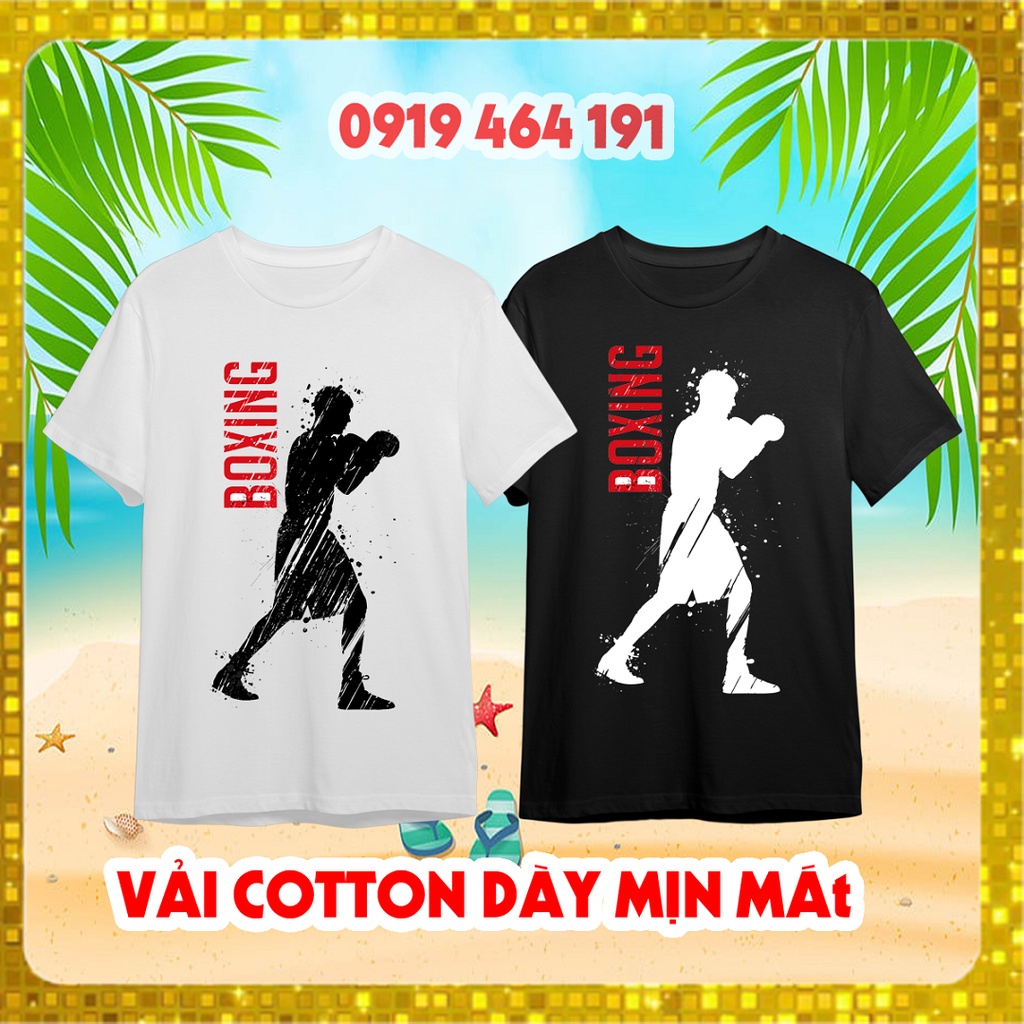 Áo thun võ Thuật - Kick Boxing - karate, phong cách hàn quốc, vải cotton dày mịn mát