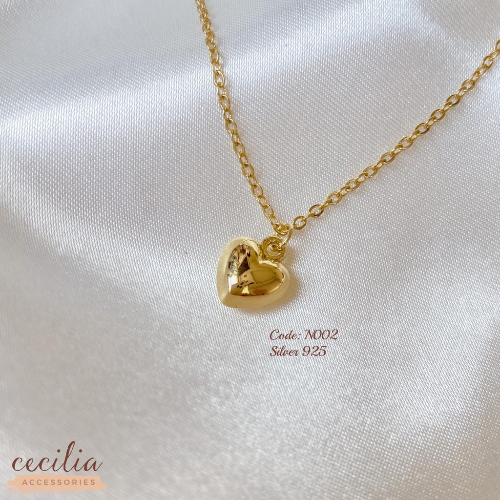 Vòng cổ dây chuyền vàng trái tim N002